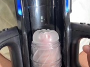 Preview 6 of Leten new machine🌟COCK Milked by Fleshlight Quickshot Launch//