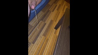 Piss on carpet laying on couch in hotel