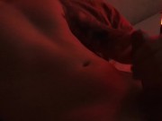 Preview 5 of Hot guy with a hard cock jerking off moans and cumming after a hard day's work