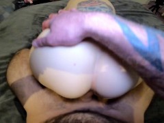 Messy creampie after he slowly and sensually fucks my tight wet pussy