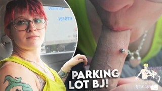Blowjob auf dem Parkplatz! Teil 1