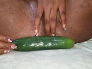 Preview 4 of Biggest cucumber in my pussy make me cum 3 times