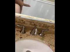 Rubbing my brown cock