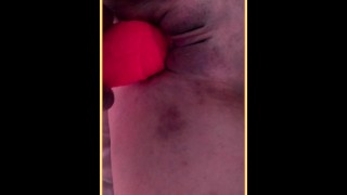 Wifey pushes her big 10" dildo in her pussy