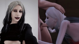 La ragazza gotica NotYourPussey viene schiaffeggiata e scopata (Sims 4)