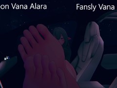 Warming her feet up from the cold (gone sexual???)