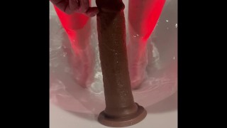 Tgirl huge bbc dildo solo adventures