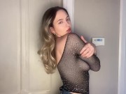Preview 5 of Sexy Bodysuits Try on Haul See Through Clothing Transparent Lingerie
