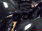 Preview 6 of Sex with latex girl pussy eating doggystyle having huge orgasm v153 - trailer