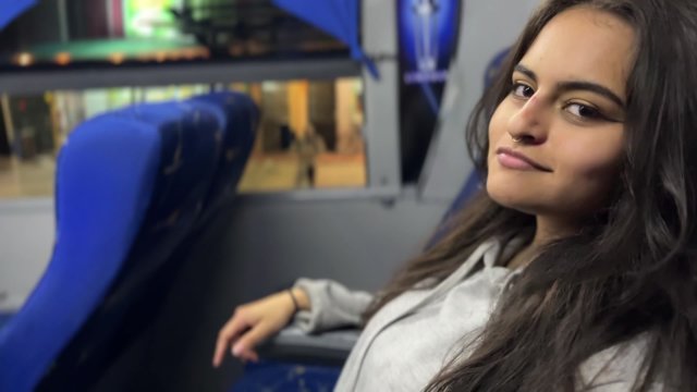 porn video thumbnail for: I suck an unknown passenger on a real bus and he cums in my mouth