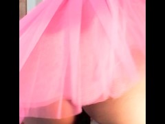 Spank IT! Pink Tutu Upskirt No Panties  👄   Hot Virtual Femdom  💥