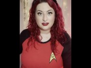 Preview 5 of Nerdy Redhead Star Trek Fantasy Dildo Masturbation TEASER