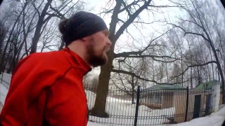 Long Runninig in Moscow Park Kuskovo