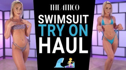 Hot Attico Bikinis Try On! Brazilian, Cheeky, Revealing Minimal Coverage Swimwear - Hannahjames710