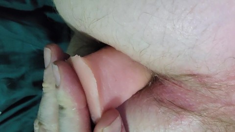 I didnt have lub for my dildo so I used my cum