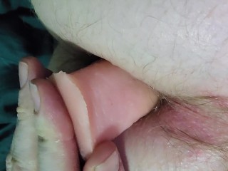 I Didnt have Lub for my Dildo so I used my Cum