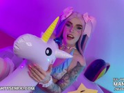Preview 3 of Fucking your KAWAII STEPSISTER - Ahegao Cosplay E-Girl, Feet, Footjob, Blowjob, Belle Delphine Style