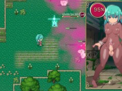 Futanari dungeon quest - lesbian futanari caught in a mushrom girl harem