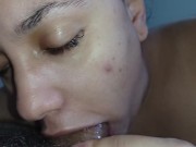 Preview 5 of This hot black woman knows how to lick a drooling cock, professional blowjob🍌💦🤤😋🥛🥛🥛💦🤤😋💦😋