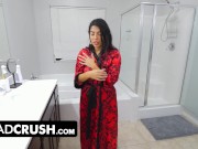 Preview 5 of Step Daughter Jasmine Sherni Feels Weird About Her New Stepdad Feeling Up Her Tits And Ass -DadCrush