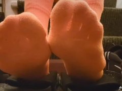 Orange Socks - Sock Fetish