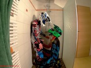 Preview 3 of Boyfriend fucks me hard at the shower in mx gear