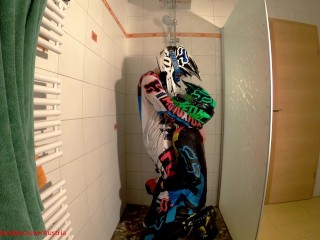 Boyfriend Fucks me Hard at the Shower in Mx Gear