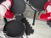 Preview 6 of Music lesson ends with hard fucking on the drum - Mia Fire