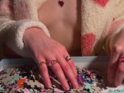 Preview 6 of ASMR Topless Puzzle Rummaging #4 (no talking)