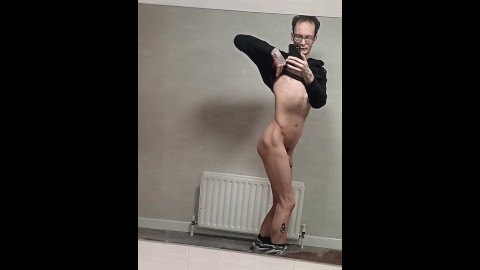 Small Compilation of skinny lad in Public Bathroom masturbating