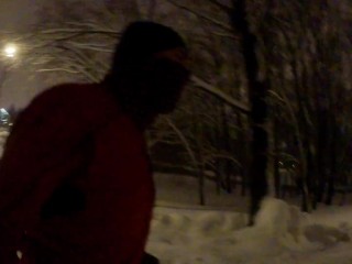 winter snow and running Video
