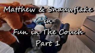 Matthew Fox invitó a Snauwflake a test su nuevo sofá - Parte 1 (Furry / Fursuit / Murrsuit)
