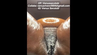 EBONY BBW VENUS SARUTOBI SHAKING CREAMY PUSSY IN YOUR FACE