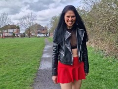 Walking in public with no panties so you can see my pussy. I needed to pee too.