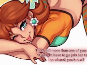 Preview 1 of [Voiced Hentai JOI] Smash Ultimate - Princess Peach & Daisy [Gangbang, Soft Femdom, Edging]