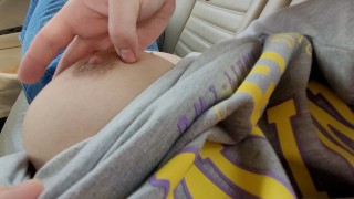 Letting Stranger Touch My Big Boobies in the Car 4k