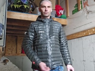 Shiny Jacket Masturbation