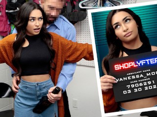 Corrupt Officer Catches a Beautiful Shoplifter and Takes her to his Office for a Rough Cavity Search