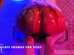 Extreme CHOCOLATE ENEMAS into SISSY's mouth - Screenshot 2 of 16 - Enema Anal