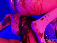 Extreme CHOCOLATE ENEMAS into SISSY's mouth - Screenshot 6 of 16 - Anal Enema