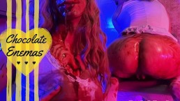Экстремальные ШОКОЛАДНЫЕ КЛИЗМЫ в рот Сисси