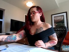 Santana Red Bangs Her Client To Close Deal - Screenshot 2 of 16 - Big Booty Latina