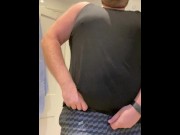 Preview 1 of Hung and uncut dad takes a long piss POV