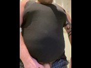 Preview 3 of Hung and uncut dad takes a long piss POV