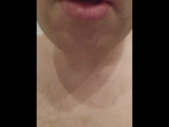 Male moan and dirty talking cumshot