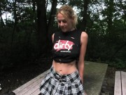 Preview 1 of Blonde College Bitch fucked in Public