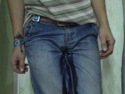 Preview 2 of 18 year old gay teenager pissed his jeans.