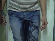 Preview 3 of 18 year old gay teenager pissed his jeans.