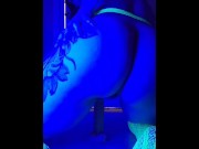Preview 1 of Neon tights compilation - girlfriend cumming on dildo for you
