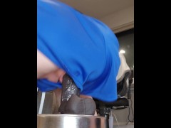 Riding my black dildo lips that grip - Screenshot 11 of 16 - Dildo